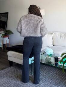 Tyla Gomez 秋冬女士纯色长袖休闲蓬松夹克 - 卡其色 - 查看 2