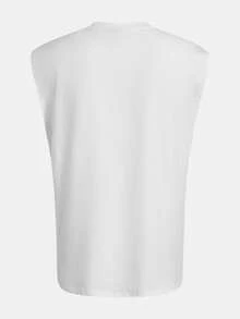 BATMAN X SHEIN Men Casual Bat Printed Tank Top For Summer, 2000s Style - White - View 3