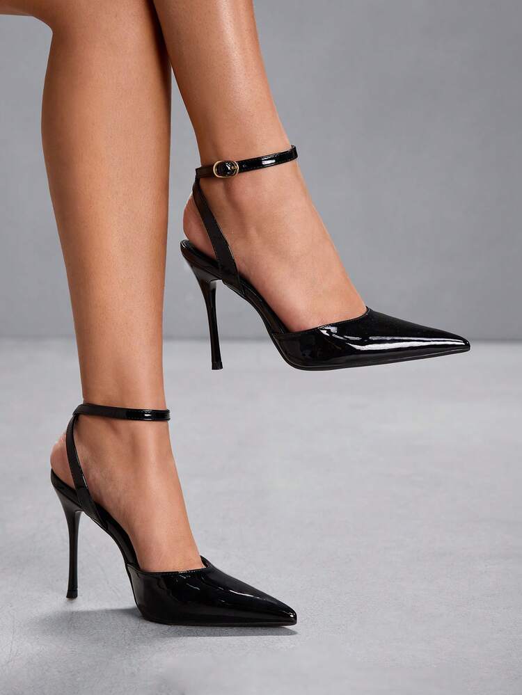 CUCCOO SZL Women's Fashion Pointed Toe Ankle Strap Stiletto High Heel Pumps, Suitable For Commuting, Dating, Party, Wedding And Other Occasions For Christmas Spring Shoes