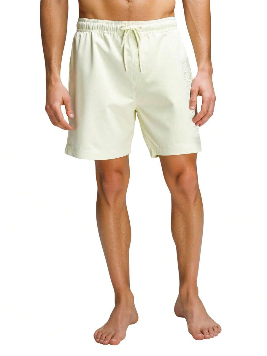 Calvin Klein CK SWIM Men's Stretchy Quick-Dry Breathable Travel Sports Office KM0KM01166-LTY - Light Green - View 1