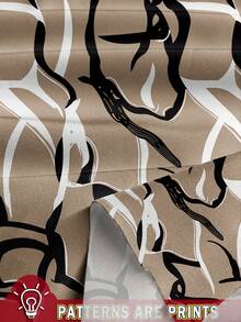 SHEIN Clasi 优雅印花女士吊带背心，商务休闲风格，适合教师、外出等各种场合，基础款上衣。 - 卡其色 - 查看 3