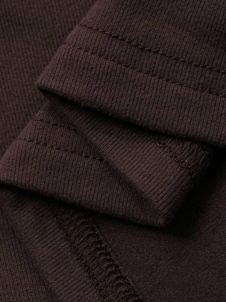 Dazy Plus Plus Size Casual Metal Decor Batwing Sleeve T-Shirt, Autumn Long Sleeve Women