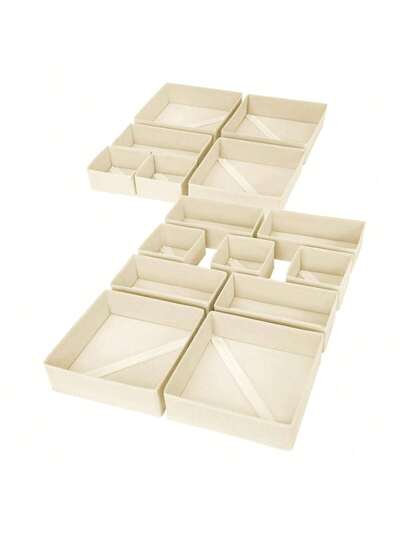 1/3/6/9/12 عبوة صندوق تخزين قماشي قابل للطي منظم لخزانة الملابس والأدراج، سلال وحاويات قماشية لتنظيم الملابس الداخلية والحمالات والجوارب والملابس الداخلية