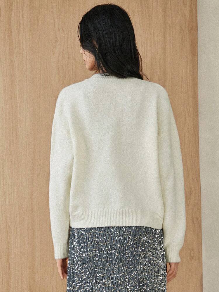 Women's Loose Casual Chic Elegant Knitted Sweater, Autumn/Winter
