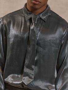 Musero Quần ống đứng, chất liệu nhẹ, mềm mại, thích hợp cho bộ đồ dạ hội (chỉ quần) Xuân Hè. - Màu xám đen - Xem 2