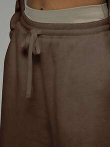 Musera Sport 直筒抽绳运动裤，适合慢跑、板式网球、网球、匹克球、健身房、冬季瑜伽、普拉提、日常休闲等场合。 - 棕色 - 查看 6
