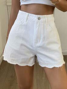 DAZY Women's Loose Casual Vacation Style Denim Shorts, Summer New Arrival - White - View 8