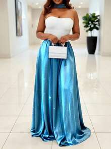 BamGleam 女士 Bamglam 性感深V镂空短款连衣裙，网纱拼接连衣裙 - 彩色 - 查看 3