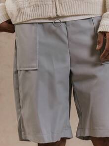 Musero Oversized Square Pocket Shorts - Baby Blue - View 5