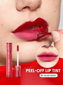 SHEGLAM Peel Talk Lip Tint-Celeb Crush Long-Lasting Waterproof Liquid Lipstick Peel Off Lip Stain High Pigment Tattoo Tint Lip Tint Henna Brand Beauty Makeup Face Paint Cosmetic For Women Girls Perfect For Fall Winter Ideal For Y2K Fancy Fashion Suitable For Birthday Christmas Present Party Ready Best Color
