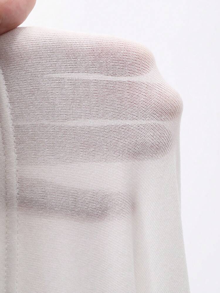 Women's Deep V-Neck Ruffle Hem Fitted Long Sleeve Elegant T-Shirt