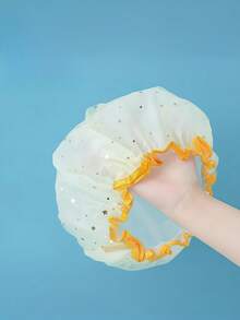 1 Peça Touca de Banho Extra Grande À Prova d'Água com Design de Camada Dupla para Mulheres e Meninas, Serve para Todos os Tipos de Cabelo Longo, Curto e Encaracolado, Acessório de Banho Reutilizável para Casa, Viagem, Escola e Salão