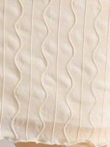 Teen Girls Apricot Solid Textured Knit Fabric Casual Vacation Button V-Neck Long Sleeve Cardigan And Mini Skirt 2-Piece Set, Suitable For Dates, Afternoon Tea, Beach, Cruise, City Vacation, All Seasons, Wedding, Music Festival Top And Skirt Set - Apricot - View 7