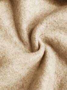 Manfinity Homme Loose Fit Men's Patched Detail Sweatshirt And Drawstring Waist Sweatpants Set Casual Two Piece Set - Beige - View 4