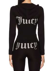Juicy Couture Women's Full Zip Sweatshirt Black - Black - View 3