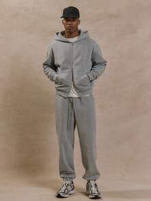 Musero Basic Long Sleeve Essentials Premium Zip Through Hoodie Sweater Autumn Winter Co Ord Top Only Autumn Winter