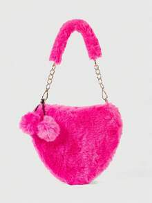 ROMWE Kawaii Ví lông cho bé gái Túi xách hình trái tim mềm mại cho phụ nữ Túi đeo vai nhỏ mềm mại Ví cầm tay có dây đeo xích kim loại. Quà tặng Valentine tuyệt vời nhất cho bạn gái Quý cô & Phụ nữ. Hoàn hảo để mua sắm, sử dụng hàng ngày, Túi xách nữ thu đông mới, Ví mùa thu đẹp nhất, Ví lông mới về, Quà tặng ngày Valentine hoàn hảo cho cô ấy, Lựa chọn quà tặng Valentine tuyệt vời nhất từ trước đến nay Valentine - Màu Hồng Tươi - Xem 8