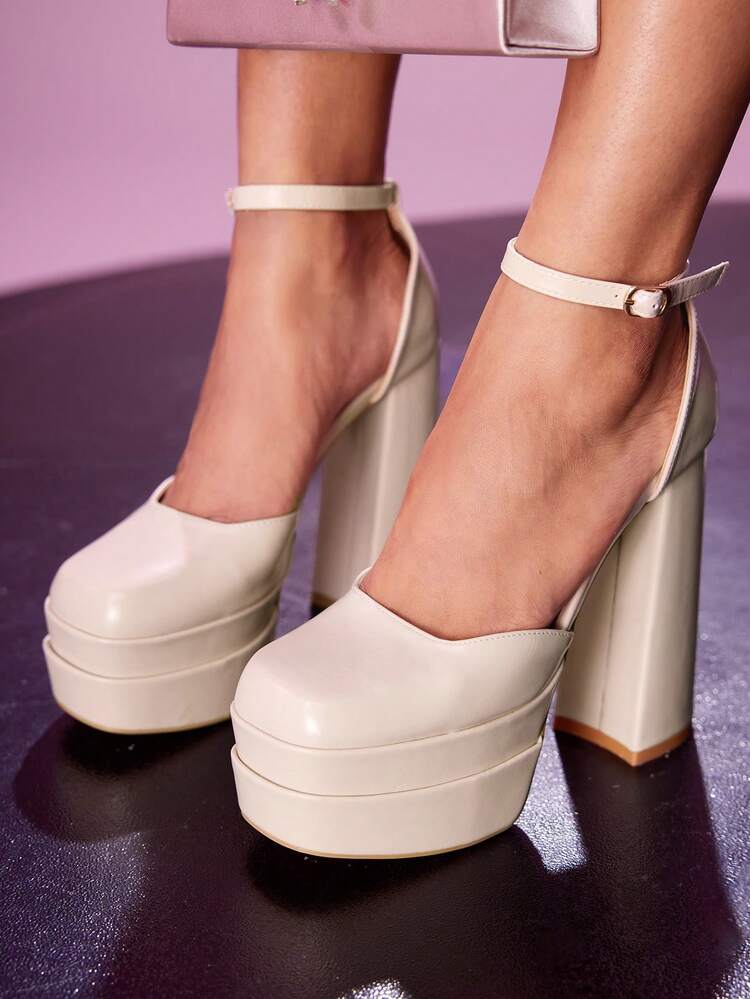 CUCCOO LuxiPop Women's Shiny Patent Leather Platform High Heel Pumps, Elegant High Heels For Halloween, Christmas, Party, Sexy Nightclub Style