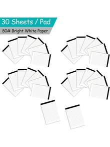 SHEIN 5PCS Set 3X5 Inch Lined Memo Pads Writing Notebooks 30 Sheets Each Multi Purpose For School Office Supplies Study Work Stationery Essentials - White - View 7