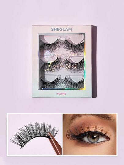 Cils Artificiels Naturels Girl Next Door-Blaire 3 Paires De Cils œIl De Chat LéGers, Confortables, EffiléS, Plus Longs Et Plus éPais, Faux Cils, Extension De Cils à Faire Soi-MêMe Marque Beauté Visage Maquillage CosméTique Pour Femmes Filles Parfait Pour Hiver IdéAl Pour Y2K ÉLéGant Mode Adapté Pour Anniversaire Xmas Cadeau FêTe PrêT Meilleure Couleur