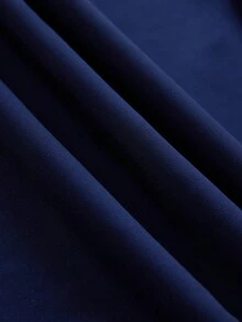 Aveloria Modichic Granatowe, elastyczne, luźne, modne spodnie z szerokimi nogawkami i ozdobnym łańcuchem - Granatowy - Zobacz 7