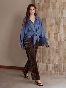 MOTF PREMIUM Áo cánh dơi tay cánh dơi trang trí tua rua đính đá - Màu xanh lam - Xem 6