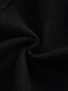 Teenage Boys' Casual Loose Fit Sweatpants With Pockets, Minimalist Cross Print, Black, Versatile Straight Leg Joggers