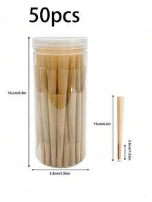 50/100/200 Pack 110mm King Size Pre Rolling Paper Cones Brown Rolling Paper With Tips|Rolling Paper