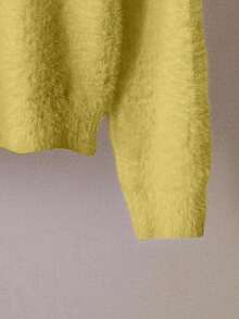 GlowEve 秋冬顺滑柔软舒适露肩珍珠铆钉针织毛衣，舒适亲肤轻薄不掉毛 - 綠色 - 查看 3