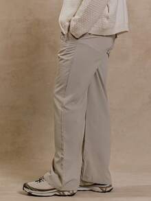 Musero Baggy Carpenter Style Pants Belt Loop And Branded Detailing Spring Vacation - White - View 3