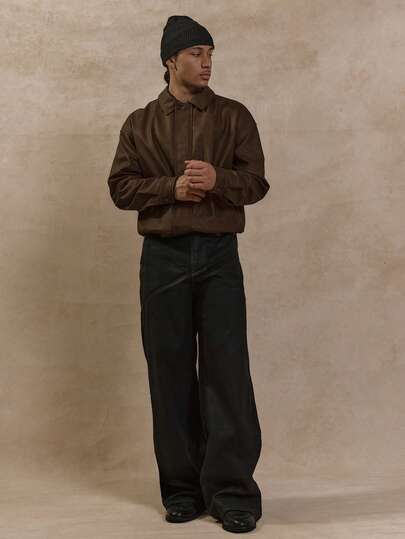 Musero Overlap Layered Flap Denim Trouser Baggy Wide Leg Double Waistband Jeans SPRING SUMMER