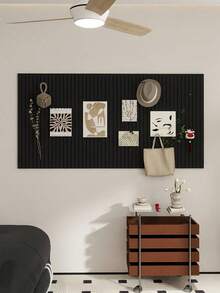 1PC No-Drill Vertical Rectangular Modern Fabric Frame Felt Board Soft Cork Memo Board Wall Decor Removable Photo Wall Bulletin Board DIY Craft Wall Storage Hanging Display For Home Office Classroom Dorm Room Living Room Study Back To School School Supplies Wall Mounted Announcements Party Photo Display - Multicolor - View 11