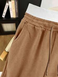 Resyla Calça Jogger Feminina com Estampa de Cavaleiro, Cintura com Cordão e Bolsos