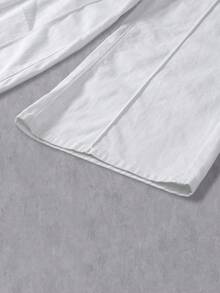 Manfinity Denimwave 男士深灰色水洗宽松休闲短款牛仔经典夹克，适合外出、休闲、大学校园、街头或工作场合穿着。 - 白色 - 查看 5