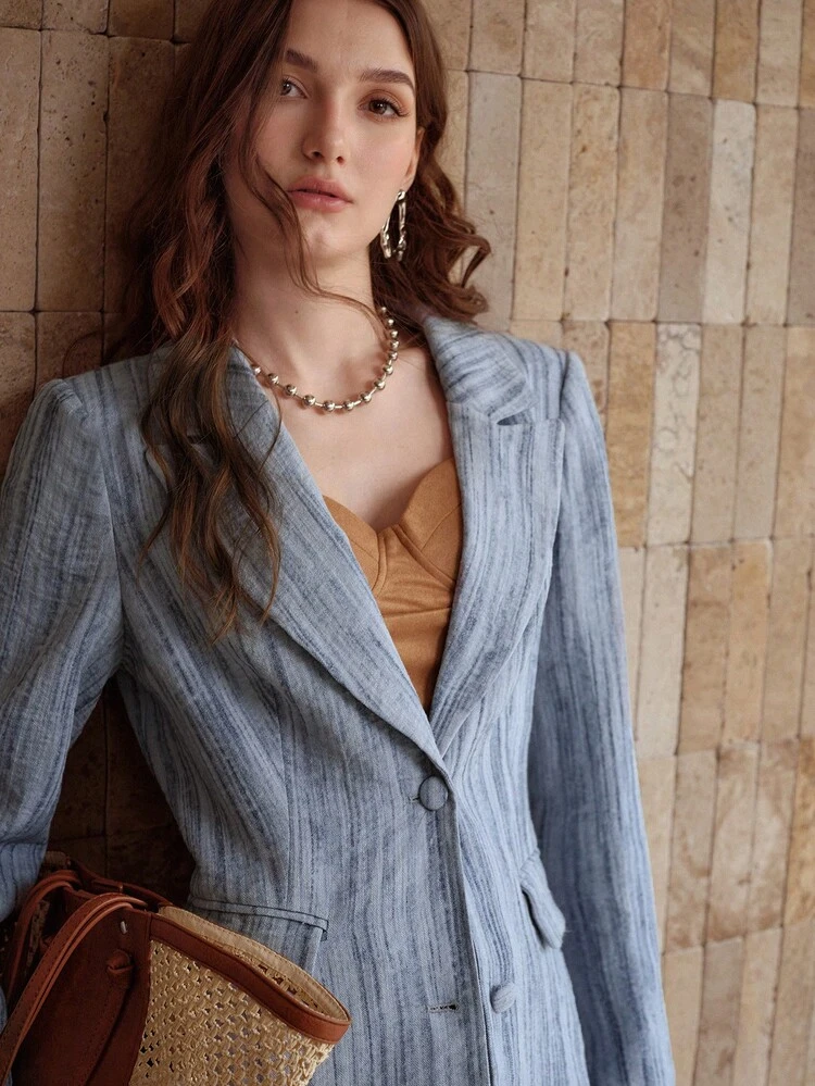 TIE DYE LAPEL COLLAR BLAZER