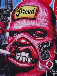 ROMWE MEN Street Life 男士休闲宽松圆领短袖T恤，印花图案 - 白色 - 查看 3