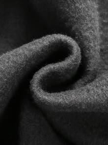 SHEIN Conjunto de 2 piezas de sudadera con cuello alto con cremallera, bordado de lazo y pantalones rectos con forro térmico para niñas preadolescentes, estilo de moda callejera casual, otoño/invierno - Gris Oscuro - Ver 10