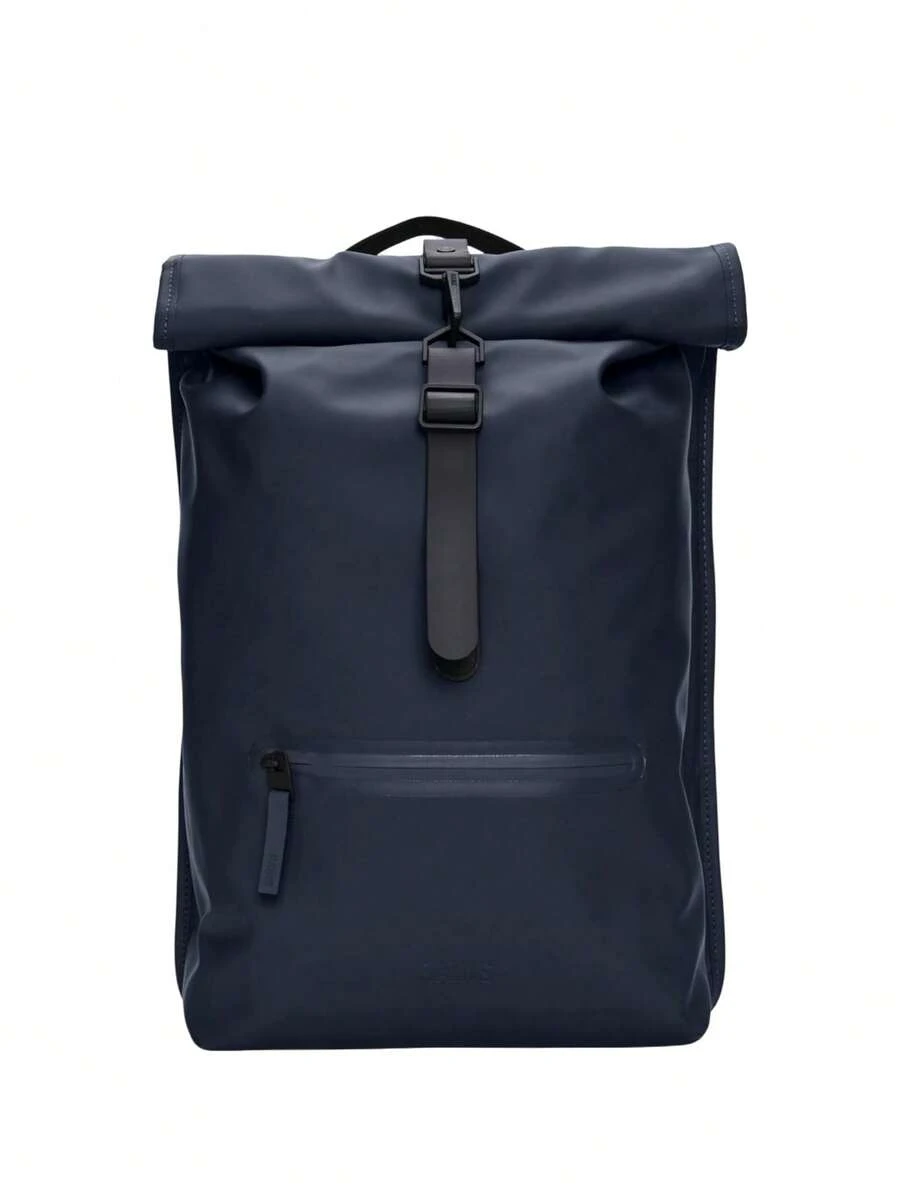 Rains Rolltop Rucksack W3 Unisex Backpack Green 17L - Navy - View 1