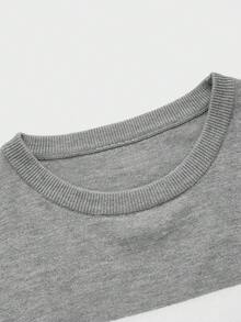 EASEVO Pull col rond à manches longues avec couleurs contrastées, taille grande, pour l'hiver - Multicolore - Voir 4