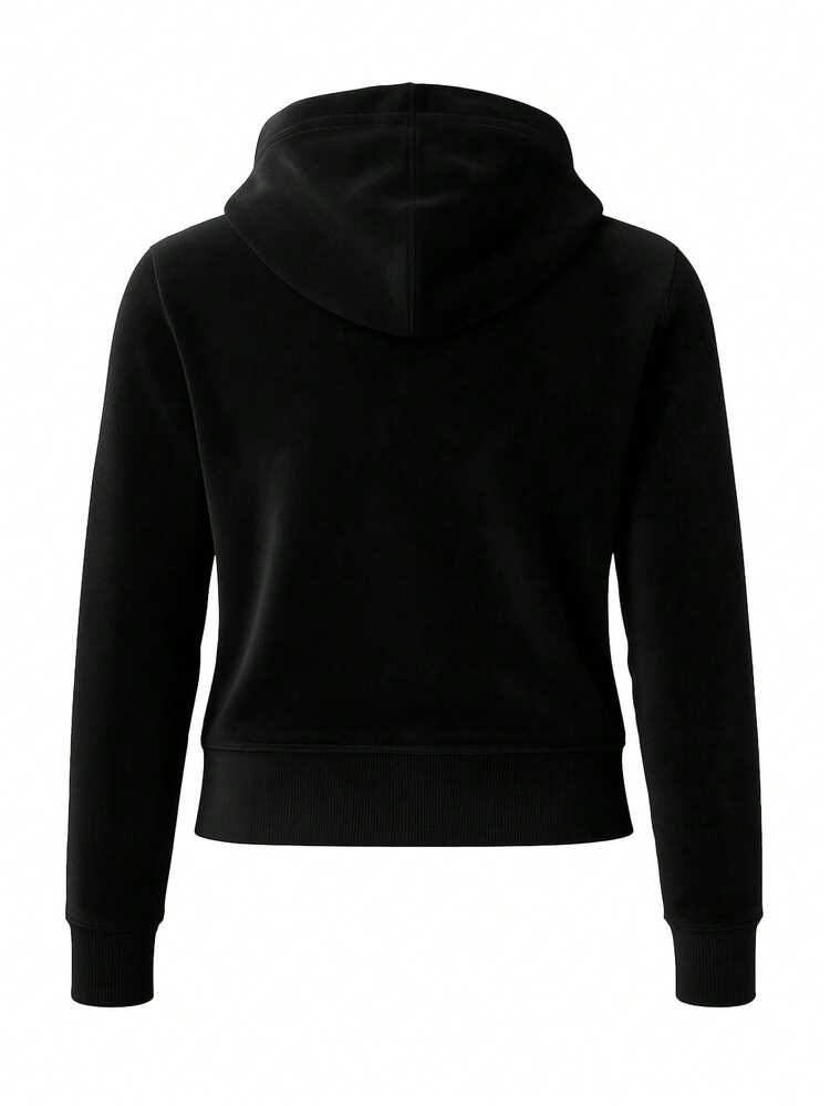 Juicy Couture Women's Full Zip Hoodie Black - Svart - Visa 5