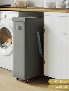 Foldable Laundry Basket With Lid, Dirty Clothes Hamper Set - 65L Capacity, Slim Design Collapsible Laundry Basket - Casual Style Polyester Fabric - Suitable For Various Room Types - 2 Sizes Available - Perfect Gift For Families, College Students And Apartment Residents