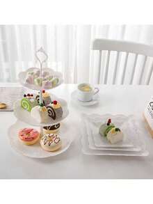 多层欧式甜点托盘、蛋糕架、甜品展示架 - 白色1PC - 查看 5
