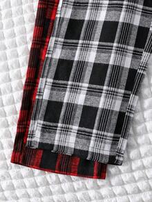 2pcs/Set Boys' Plaid Casual Straight Leg Pants, Versatile For Daily Wear, Spring/Autumn - Multicolor - View 6