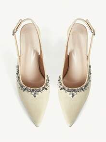 CUCCOO HITCHD 女士尖头水钻装饰细高跟鞋，优雅奢华浪漫性感哥特风黑色麂皮一脚蹬高跟鞋，适合正式场合、婚礼宾客、下午茶、约会之夜、派对、婚礼、盛会、万圣节、圣诞节、感恩节、生日等场合。 - 芥末黃 - 查看 10