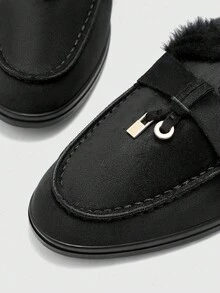 CUCCOO BIZCHIC 女式休闲一脚蹬平底运动鞋 - 黑色 - 查看 4