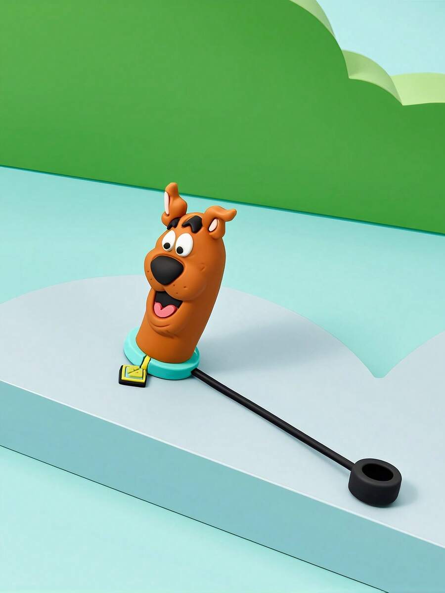 SCOOBY-DOO X SHEIN 1 Pcs Dust-Proof Reusable Straw Cap, Suitable For Straws With A Diameter Of 6-8 Mm,Gift Ideas - 棕色 - 查看 1