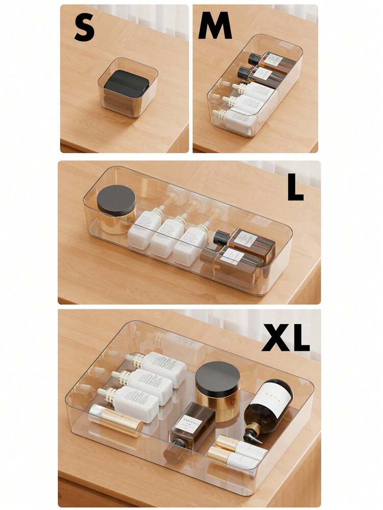 Desktop And Drawer Divider Storage Boxes For Makeup, Cosmetics, Hair Accessories, Office Supplies, Kitchen Items And. Available In Various Sizes And Combinations, With Options For Free Assembly. Durable And Sturdy. 1pc/3pcs/4pcs/6pcs/8pcs/9pcs. - Multicolor - View 6