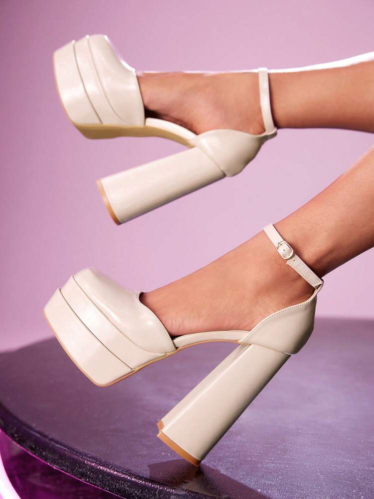 CUCCOO LuxiPop Women's Shiny Patent Leather Platform High Heel Pumps, Elegant High Heels For Halloween, Christmas, Party, Sexy Nightclub Style