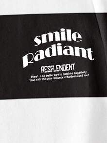 Manfinity Joysei 男士休闲撞色条纹纽扣 Polo 衫 - 黑與白 - 查看 3