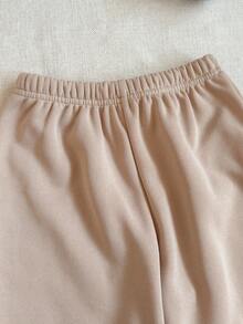 PrepCrw 2 件套年轻男孩优雅都市校园风格蓝、白、红条纹圆领长袖针织运动衫和卡其裤套装，适合休闲、郊游、聚会、圣诞节、秋冬季 - 彩色 - 查看 5